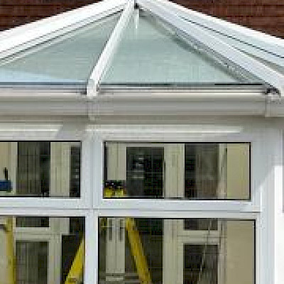 This conservatory is brought back to looking like new